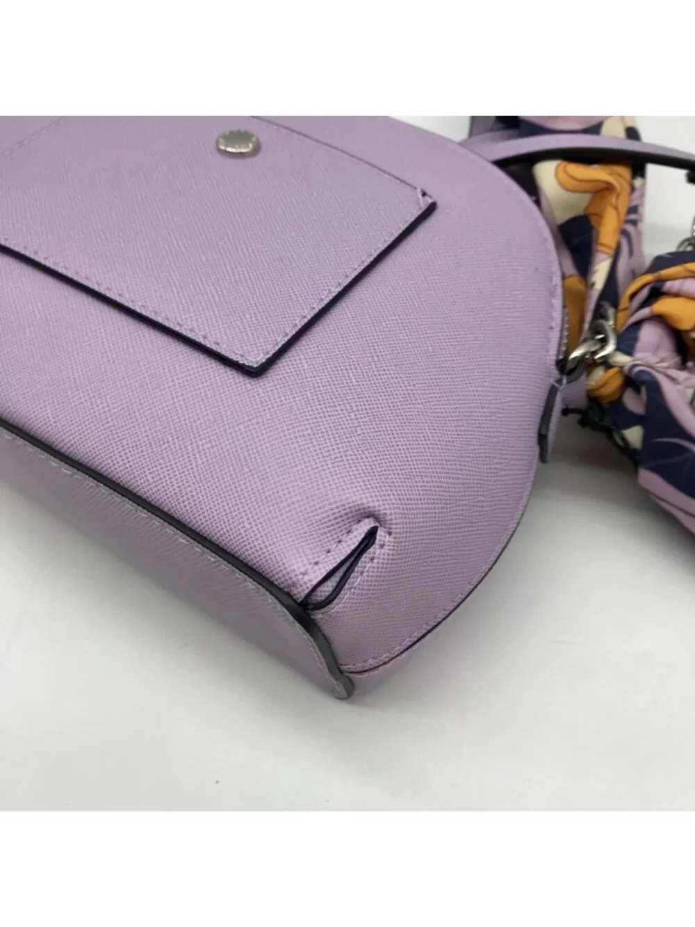Steve Madden Purple Dome Crossbody With Floral Scarf